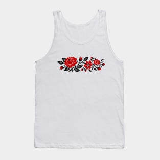 Realistic Cross-Stitch Embroideried Composition Tank Top